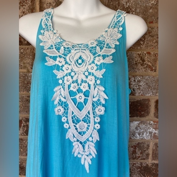 Tecrew Sky  Blue Women’s Halter Dress Size Large New With Tags - Picture 4 of 10